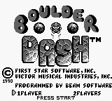 Boulder Dash title screen for GameBoy